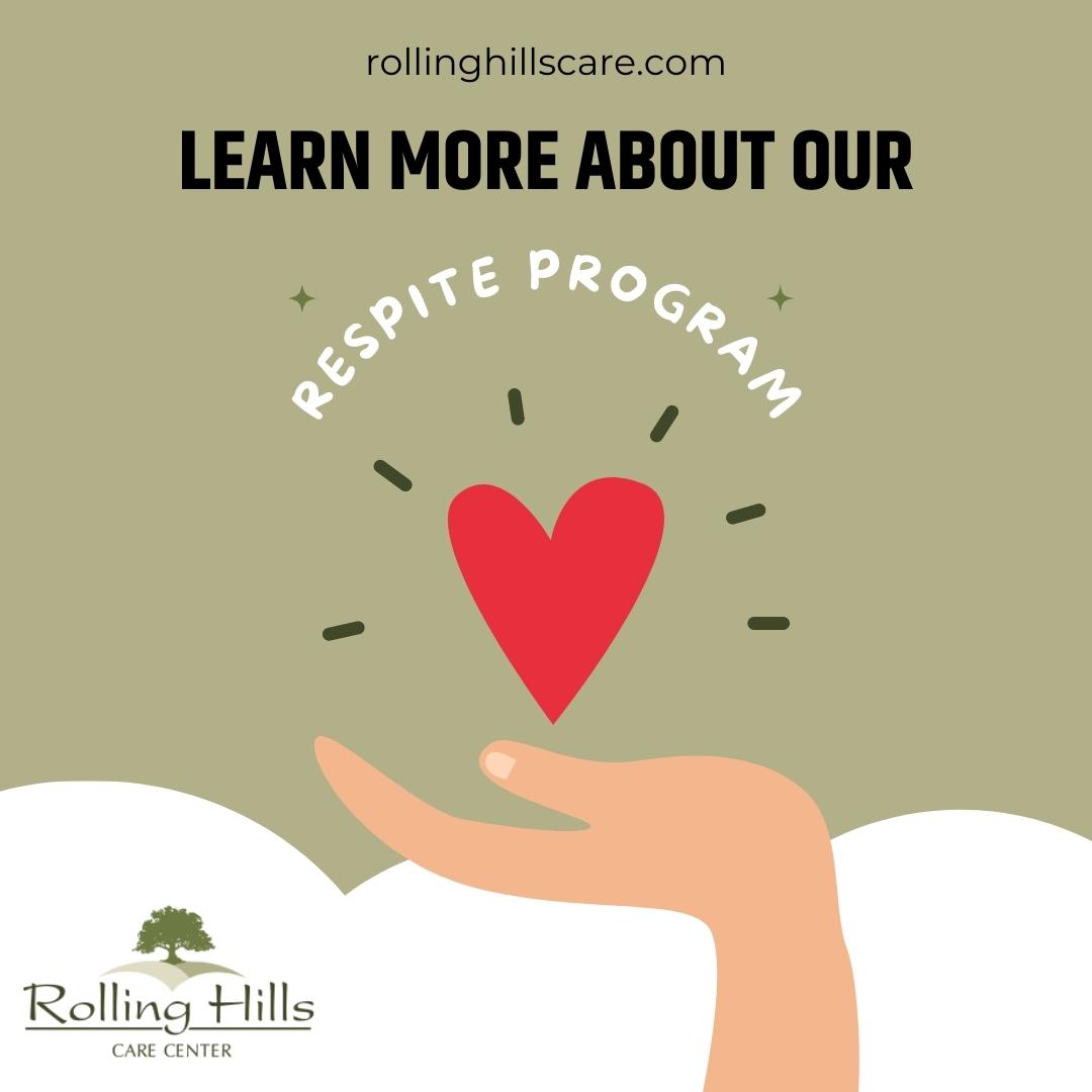 🏠💕 Need a break from caring for your loved one at home? Our outstanding Respite Care Program at Rolling Hills is the ideal solution. Our renowned nursing staff will provide warmth, compassion, and expertise. 
#RespiteCare #CaringForLovedOnes #RollingHills #LebanonNJ