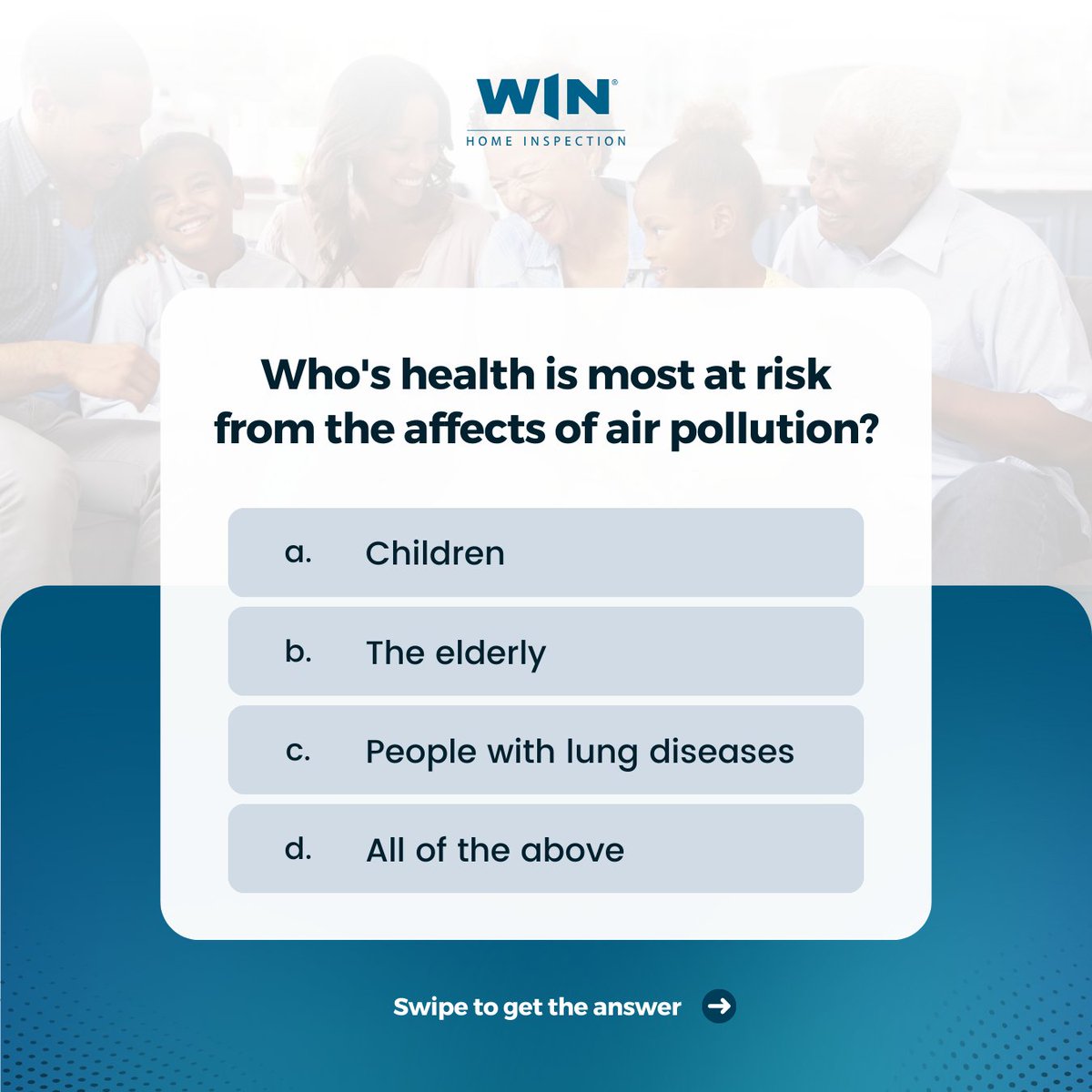 WINHomeInspect's tweet photo. Your indoor air quality is 6x more concentrated than outdoor air, wreaking havoc on the respiratory health of sensitive parties. An #AirQualityTest can identify 25+ harmful allergens in your air, including mold, so your family can breathe easy and stay healthy!
#airquality https://t.co/W4ETnjxnPH