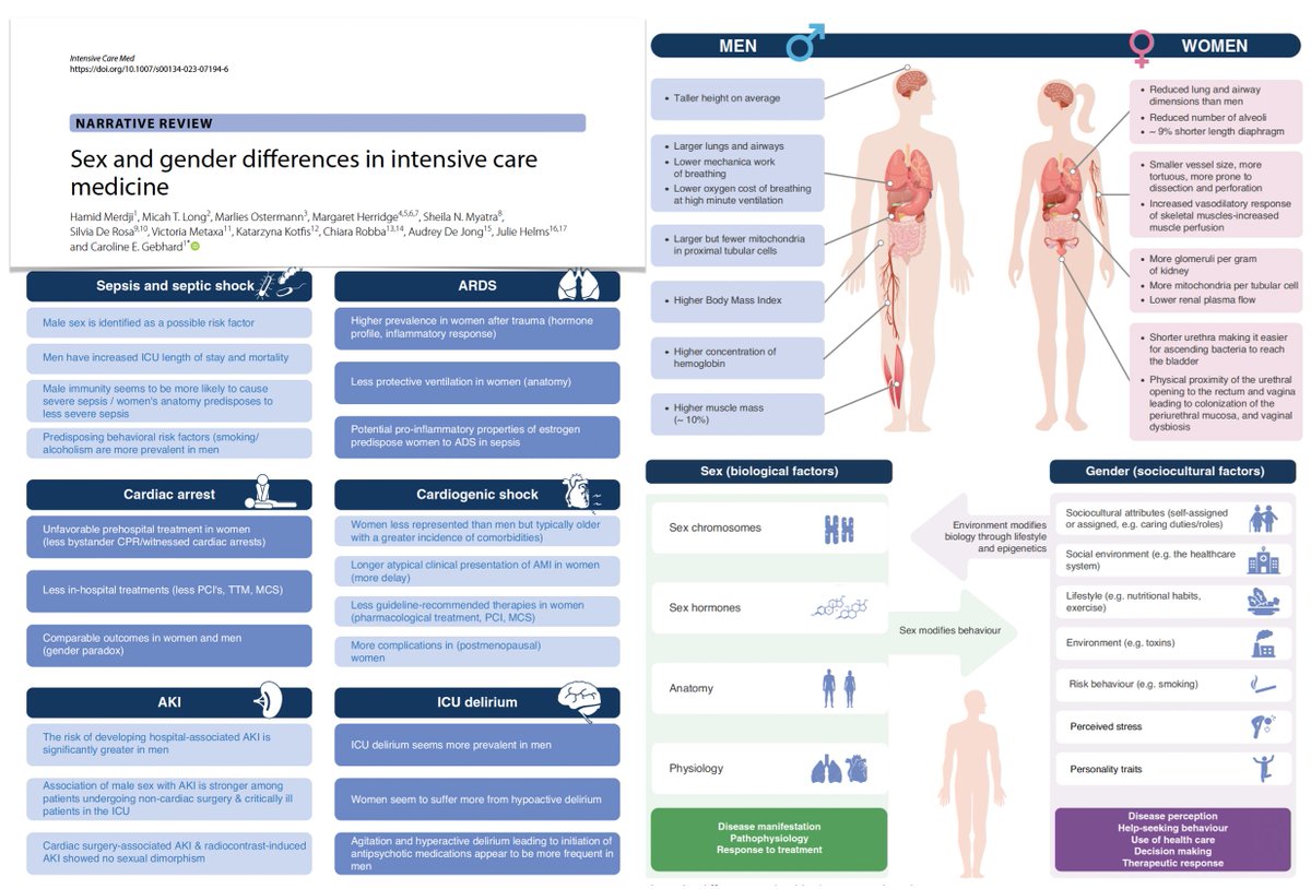 Intensive Care Medicine (@youricm) on Twitter photo ⚤ Sex & gender differences in #ICU, influence on
🏥 admission
🧫 #sepsis & septic shock
🫀 cardiac arrest
🫁 #ARDS
🫀 cardiogenic shock
🫘 #AKI
😵💫 delirium
🩺 medical treatment
🏥 general outcome
Be aware & address in practice/research!
#FOAMcc <a href="/yourICM/">Intensive Care Medicine</a>
🔓bit.ly/483cePH ⚤ Sex & gender differences in #ICU, influence on
🏥 admission
🧫 #sepsis & septic shock
🫀 cardiac arrest
🫁 #ARDS
🫀 cardiogenic shock
🫘 #AKI
😵💫 delirium
🩺 medical treatment
🏥 general outcome
Be aware & address in practice/research!
#FOAMcc <a href="/yourICM/">Intensive Care Medicine</a>
🔓bit.ly/483cePH