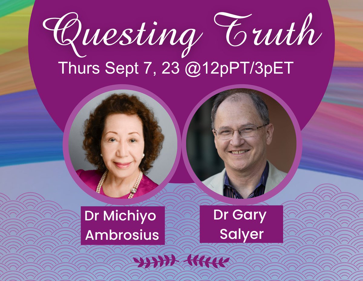 DrMichiyo's tweet photo. Join us TODAY 9/7 @12pPT/3pET guest Dr. Gary Salyer, a transformational relationship mentor shares how to re-write the rules of love in our brains to create a love that lasts. Watch Questing Truth: https://t.co/BR0jT9DHC7 https://t.co/xn0SHscIX1