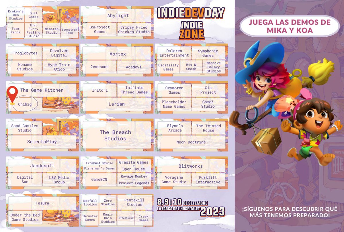 Just a few days to go until another amazing @IndieDevDay edition! Come over our place and play our demos: 💫 Mika and the Witch's Mountain 🌴 Koa and the 5 Pirates of Mara And who knows, maybe we're preparing more ✨things✨- You'd better stay tunned!