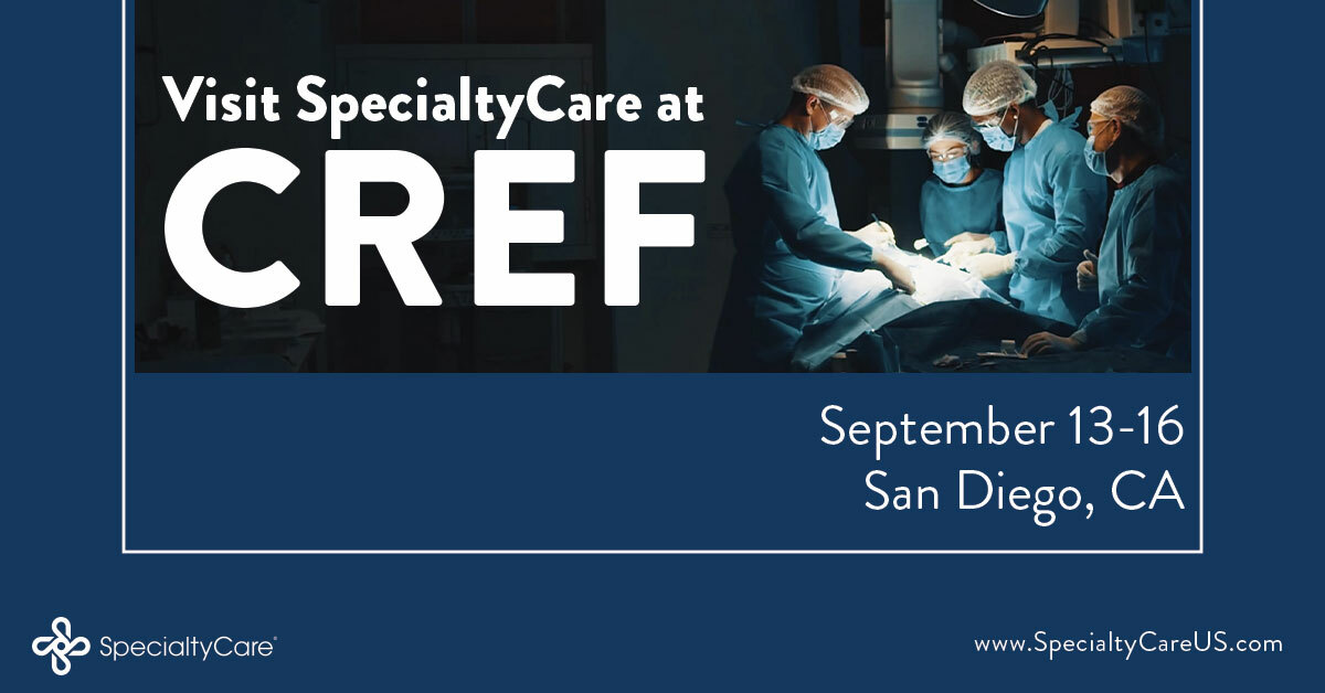 SpecialtyCare will be attending CREF 23 in San Diego, CA. We look forward to the informative lectures, including one from our very own Al Stammers. We hope to see you there!

#CREF2023 #perfusion #perfusionist