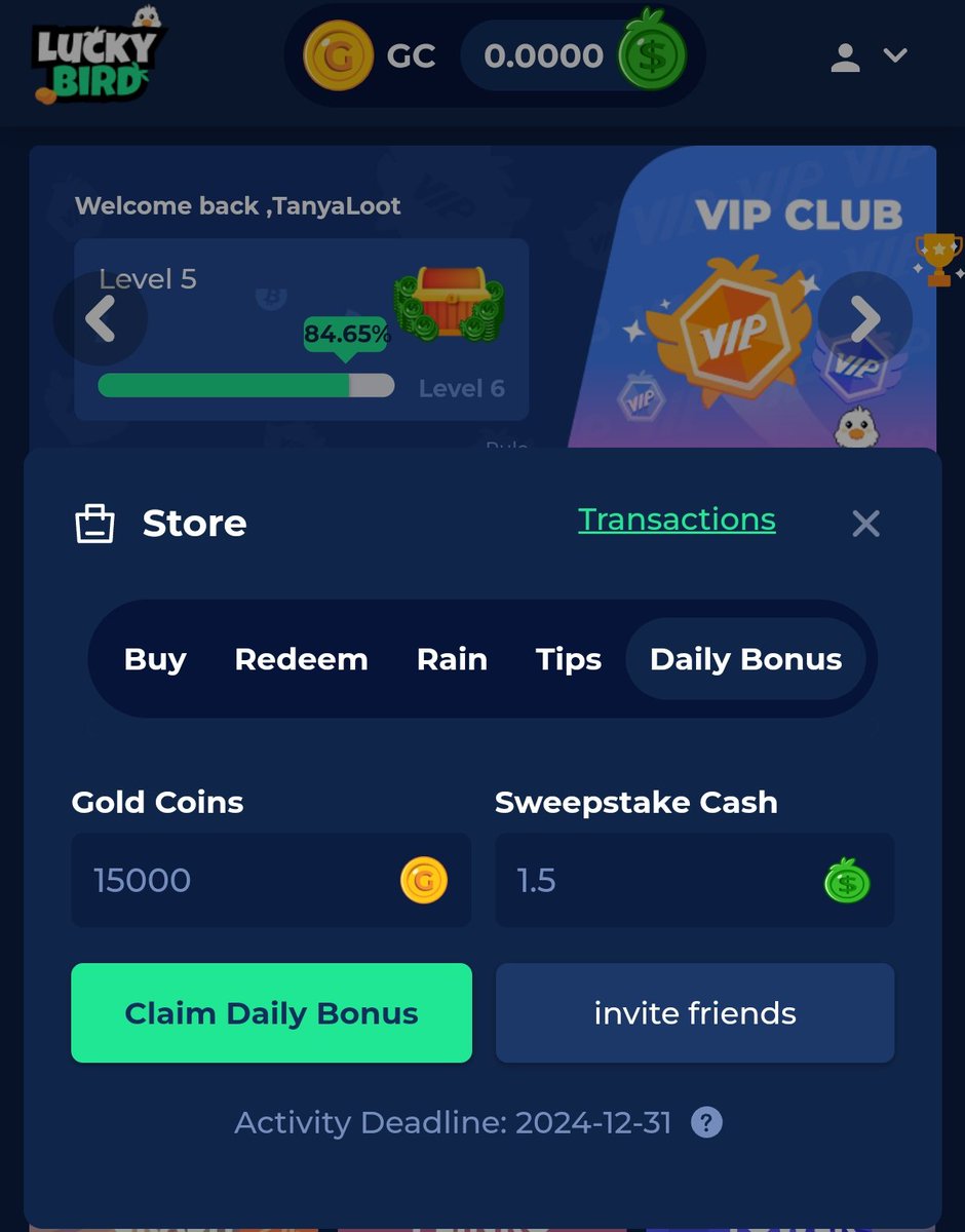 🤑Claim daily bonus
🔗Play now: bit.ly/GoLuckyBird