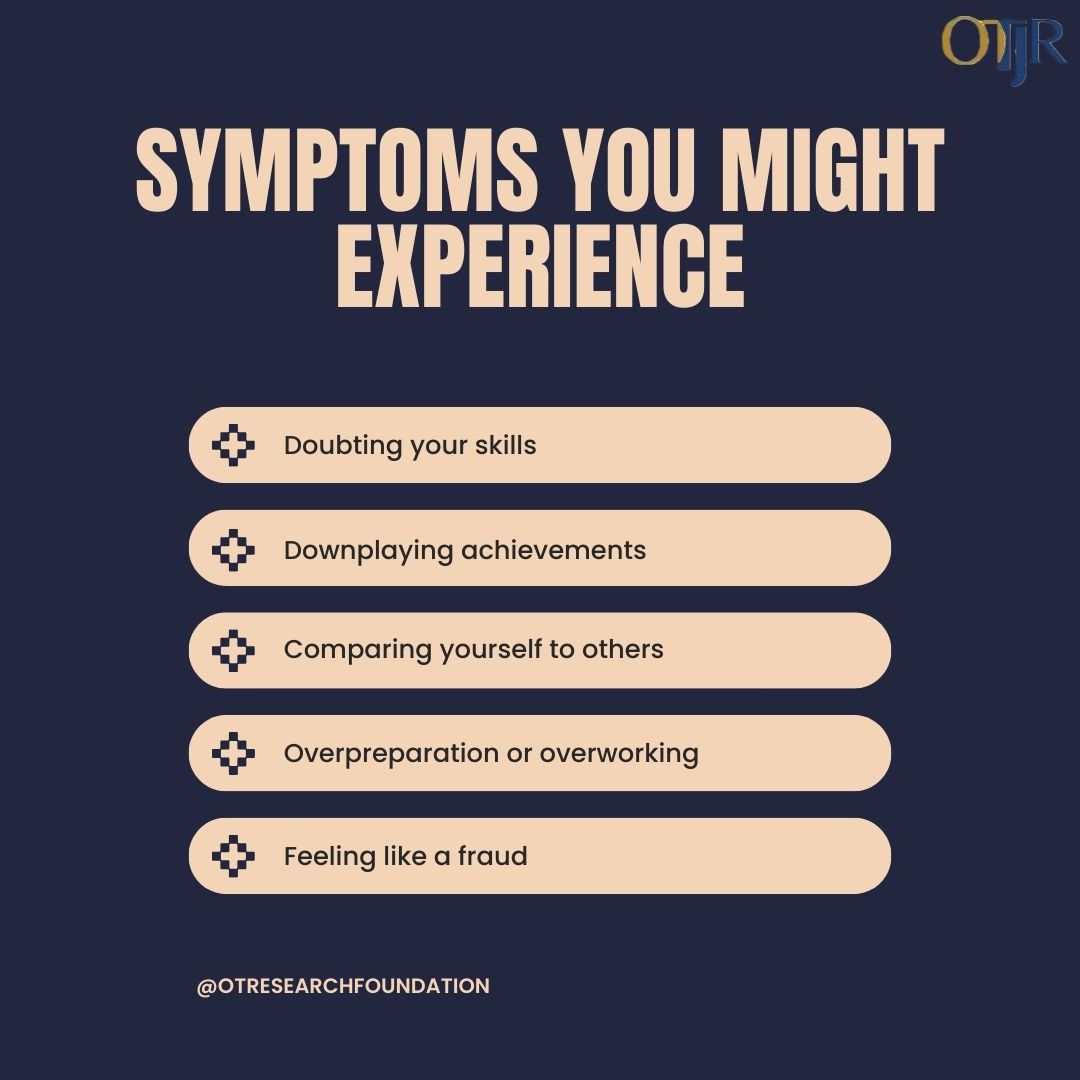 OTJRJournal's tweet image. Navigating Impostor Syndrome in OT🌟

Concerned about your abilities? That's often proof of your dedication! It's a common feeling, but doesn't define you. Remember: OT is a journey of continuous learning &amp;amp; growth. Embrace self-doubt, seek mentorship, &amp;amp; cherish every success! 💪