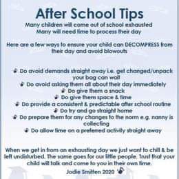 It’s important to remember that many little ones need time to process their day when they return home from school. If your child struggles and is prone to being emotional once they get home try these tips from Jodie Smitten 🥰