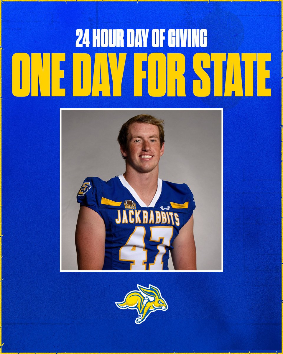 I am grateful to be apart of such a great program at South Dakota State University. Today is one day for state! Please consider donating and being apart of our successful program, we appreciate it more than you know! givenow.sdstatefoundation.org/one-day-for-st…