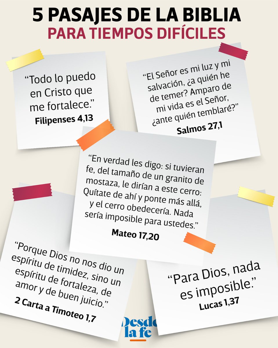 DesdeLaFeMx's tweet photo. ¡Recuerda que eres más fuerte de lo que crees! Y con Dios, cualquier obstáculo puede ser superado. 🙏✨ ¿Cuál es tu pasaje favorito de la Biblia? ¡Te leemos!

Conoce cómo mantener la fe en tiempos difíciles 👉 https://t.co/Rsh4NZTAR8
#SeptiembreMesDeLaBiblia https://t.co/l4RJFibVz8