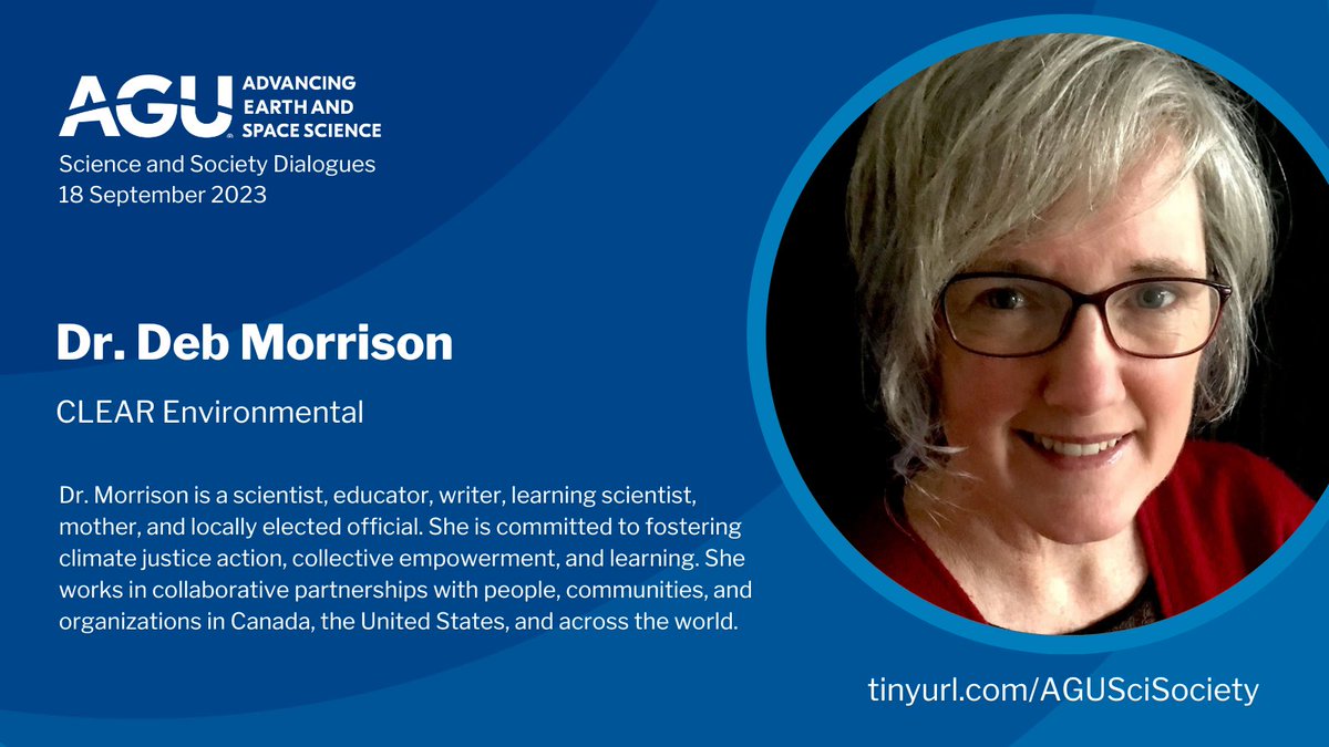 🌏✊🏿 SCIENCE + JUSTICE WEBINAR |  'Leveraging Science to Take Action for Social Justice: Conversations from the Field' on 18 Sep at 1p ET. Join
<a href="/theAGU/">AGU (American Geophysical Union)</a> Science &amp; Society Dialogues. Free Zoom registration &amp; details: connect.agu.org/scienceandsoci…