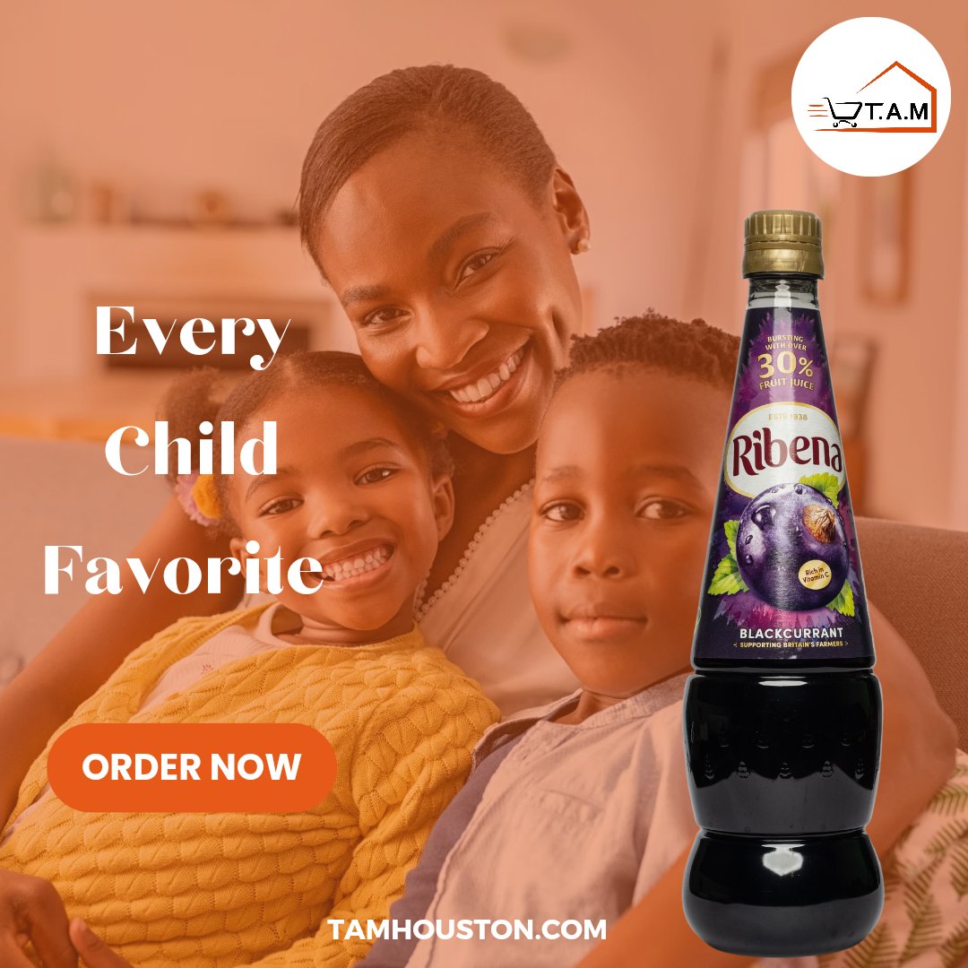 Ribena!! The Ultimate Fun Fuel for Kids, Order Now at tamhouston.com and Make Every Sip Count! 😋🥤
#Tam #Africangroceries #ribena #kidsfavorite #HomeDelivery