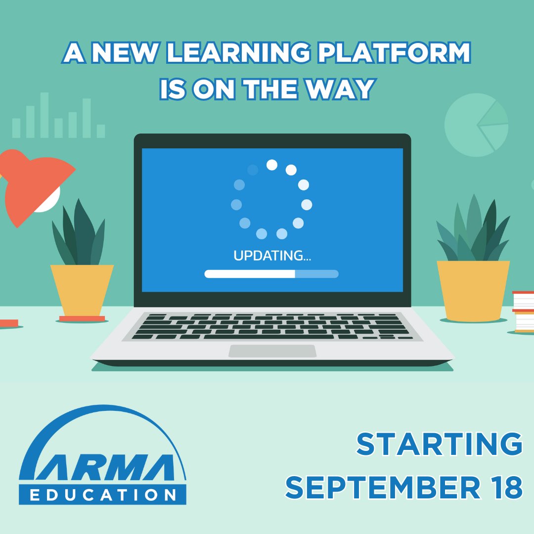 ARMA_INT's tweet photo. We're thrilled to announce the upcoming launch of our new bookstore and learning management system in late October 2023! With this change, starting September 18, 2023, the ARMA store will be unavailable. Check out the FAQ site for more information! https://t.co/YMezOT8Yyi https://t.co/mB9t8V0vN3