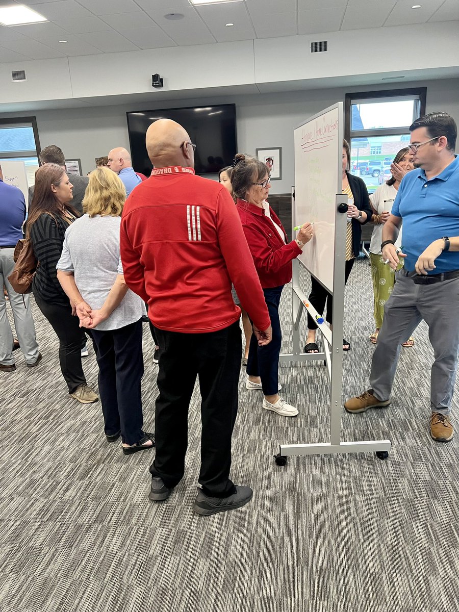 RodneyHetherton's tweet photo. It brings me great joy to see our instructional coaches, social workers, principals, and student success coordinators all collaborating around common best practices to make our entire district better. 
#Good2Great #fearless 🐉❤️ 
@swartz_creek @SchoolsMichigan https://t.co/mmP5ZtSD8k