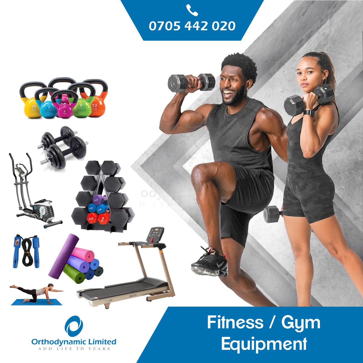 Orthodyna's tweet photo. Achieve your fitness goals with the best equipment!
Call/Whastsapp: +254705442020
#Fitness #Gym #Workout #GymEquipment #Dumbbells #YogaMat #Treadmill #ExerciseBike #WeightLoss #FeesMustFallKE #AfrikaUnmuted #PlugMtaaniMakueniChapter Langata Jalas Jalang'o #BallonDor #hushpuppi https://t.co/96JXGA68xz