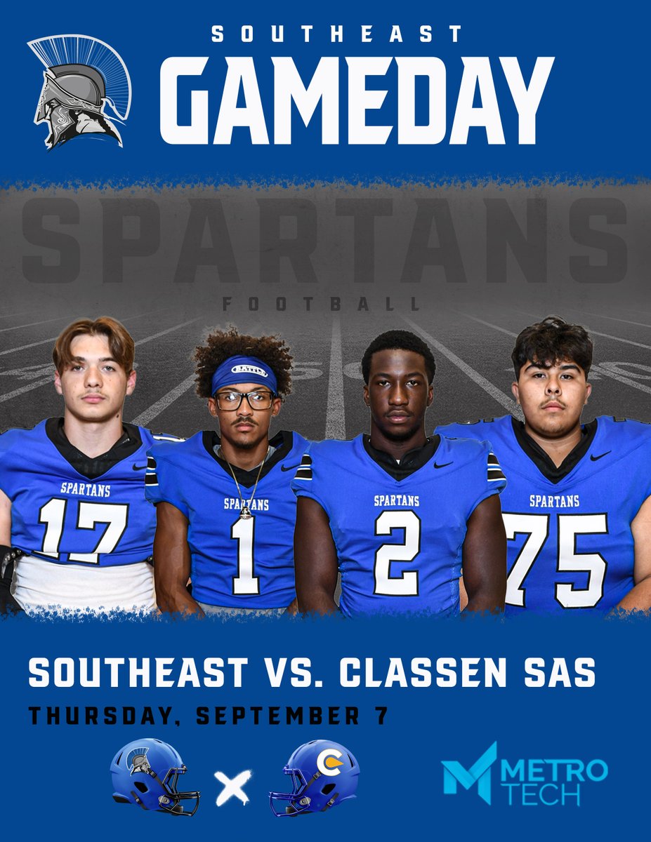 𝙄𝙩'𝙨 𝙂𝘼𝙈𝙀𝘿𝘼𝙔 🏈

🆚 <a href="/CSASfootball/">ClassenSAS_NEFootball</a> 
⏰ 7:00 PM
📍 Speegle Stadium
📺 youtube.com/@okcps_athleti…
<a href="/OKCPS/">OKC Public Schools</a>