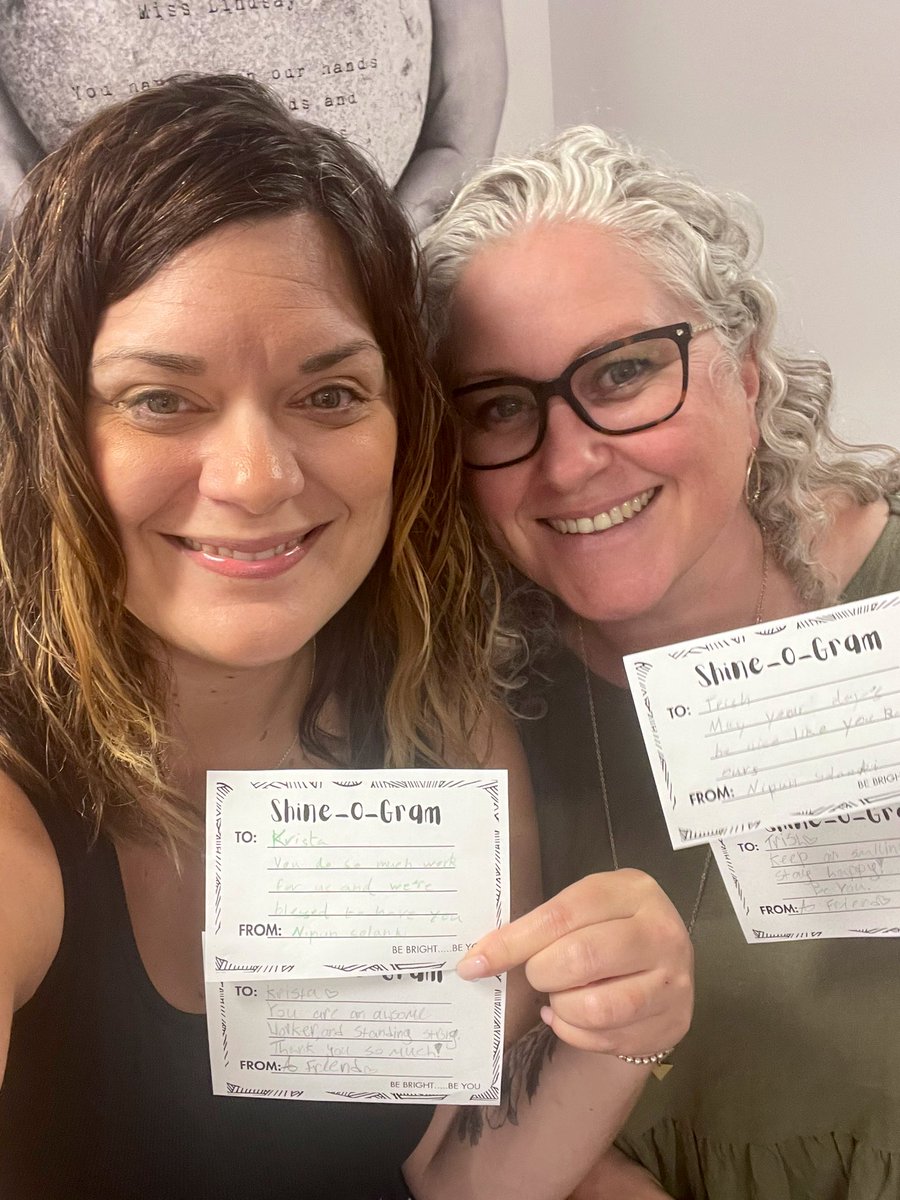 KristaPerry's tweet photo. Trish and I loved getting these Shine-O-Gramβs from @ShorelineELC. Thank you for sharing such a positive message with us!! π€ #OCCCC @OCChildCareCorp https://t.co/DKfSNKY4si