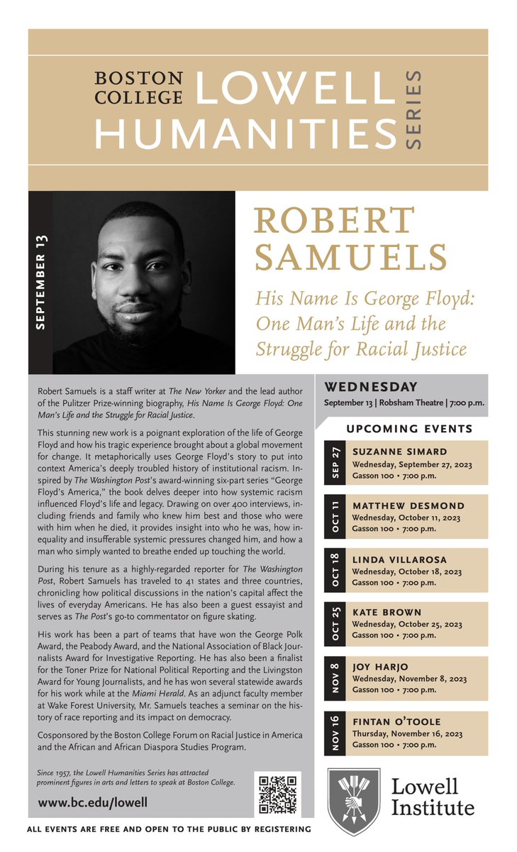 BC Lowell Humanities Series tweet media