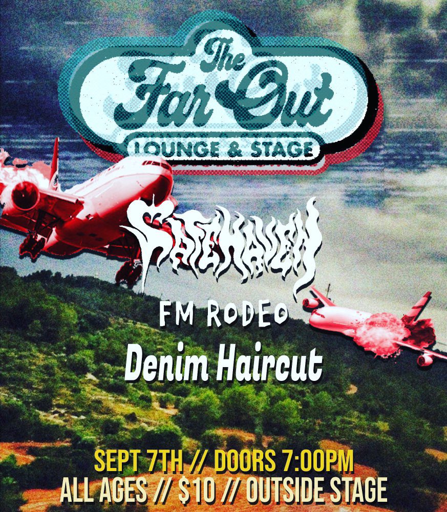 DenimHaircut's tweet photo. One of our last shows for a minute while we focusing on writing new tunes. Come hang 🔥🔥 https://t.co/hrSrGBwYps