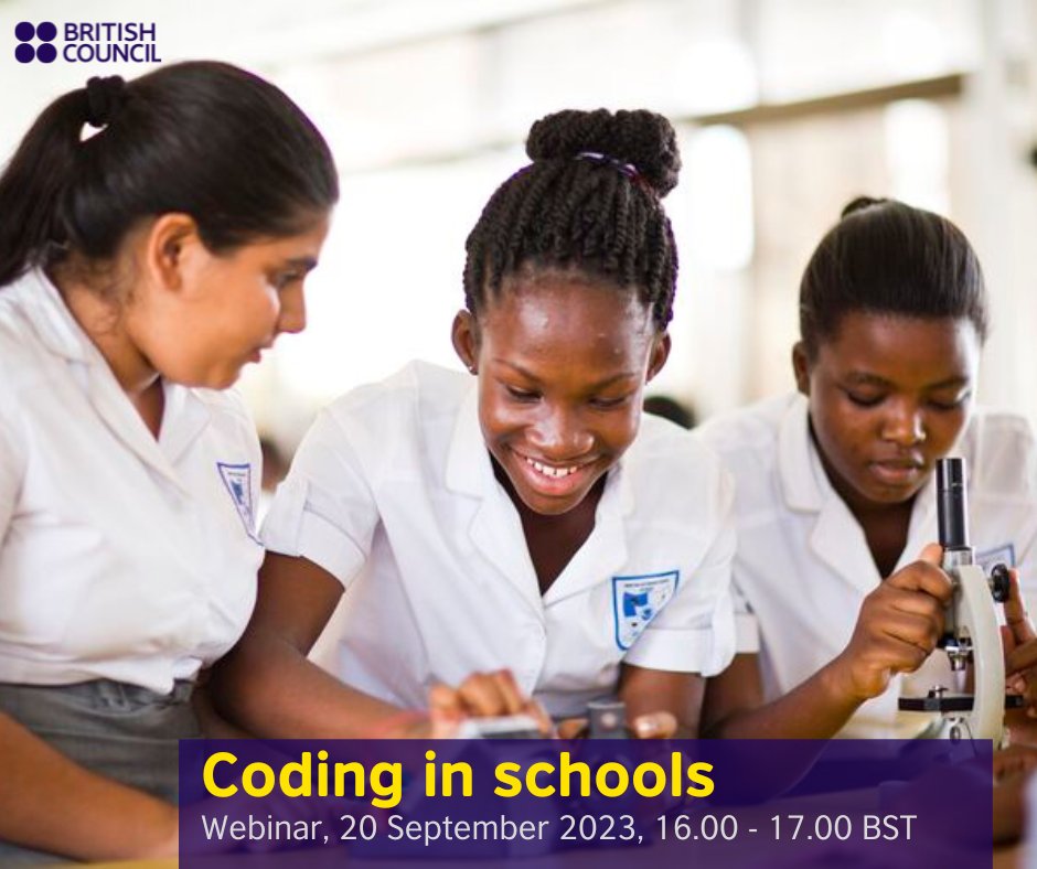 ssaBritish's tweet image. 📣 Free webinar. 
Want to get your pupils coding for computers? How to start in your school? 
Join our online discussion looking at opportunities and barriers on 20 Sept in #NationalCodingWeek
Register: Bit.ly/3ONRcNc
#ConnectedByLearning
@codingweek 
#BCEduSSA #BCCESSA