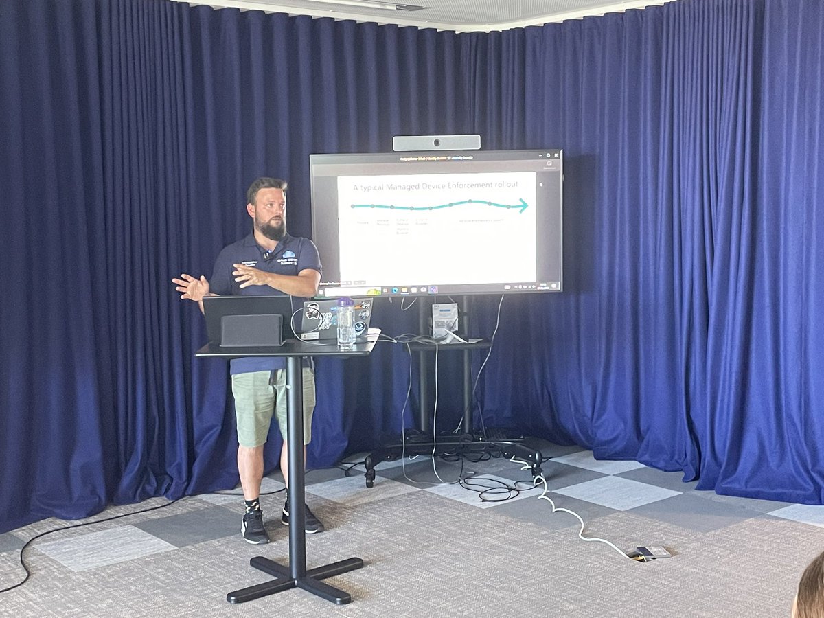 Strengthen your authentication methods 💪🔐 with <a href="/cbrhh/">Christopher Brumm</a>! Many great notes from the field but also shared experiences of real-world scenarios and challenges. Awesome session! #IdentitySummit