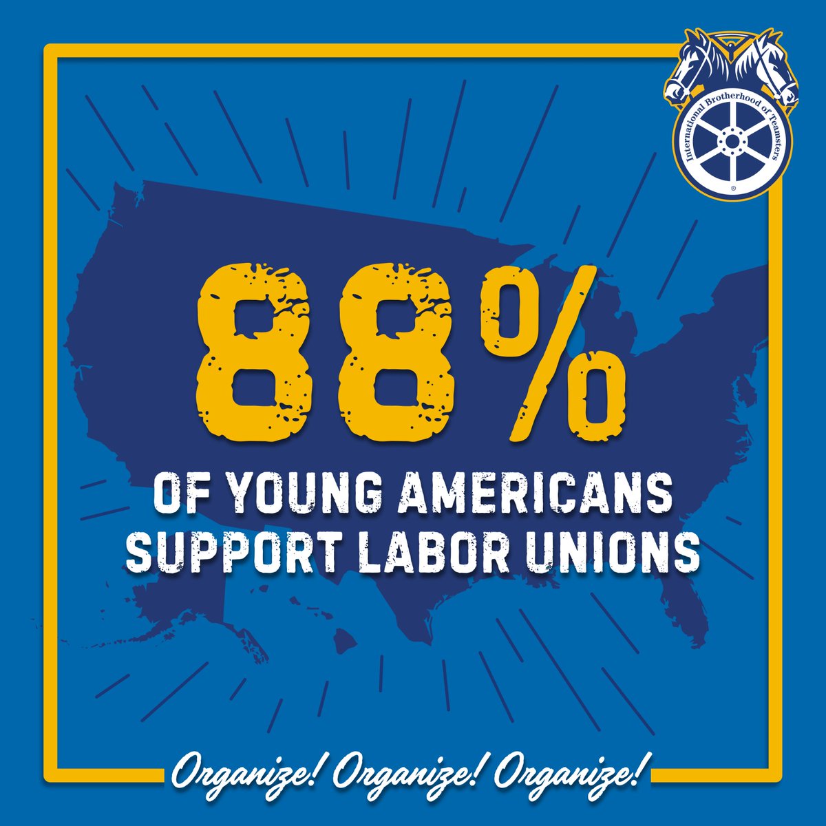 New polling last week revealed that 88 percent of young Americans support labor unions. The youth are ready to join and rebuild the labor movement.

ORGANIZE! #1u ✊