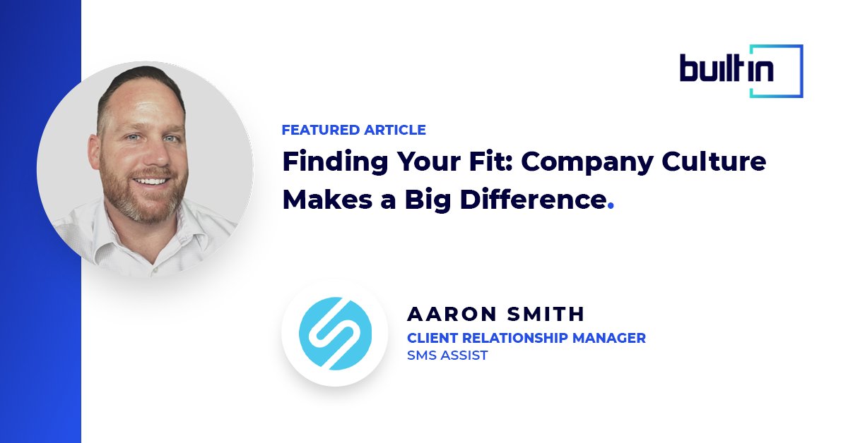 “SMS Assist instantly provided me with the tools I needed to be successful.” Client Relationship Manager Aaron Smith shares his experience joining our team in this latest article from Built In Chicago. #Hiring #RaisingUpTech  bit.ly/45HWVdJ