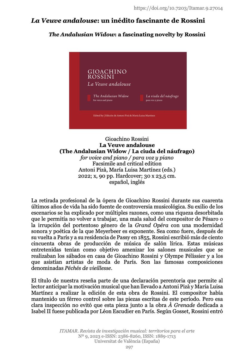 miquimusica's tweet photo. Hi ha manuscrits inèdits que guarden un tresor. Per això, quan em van oferir ressenyar l’estudi de MªLuisa Fernández del @ICCMU i Antoni Pizà de la @CUNY sobre aquesta partitura inèdita, no ho vaig dubtar. #LaVeueAndalouse a #Itamar. Ed. #Reichenberger 

https://t.co/yCE5vAWoMx https://t.co/opQcjU4x4I