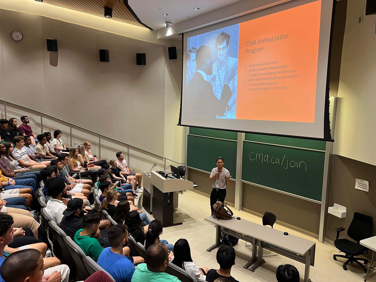 yipengGe's tweet photo. Thank you @CMA_Docs for having me be a part of the #MyCMABackpack event for the class of 2027 at @uOttawaMed! 🩺🏥 I had the best time welcoming medical students - what a wild full circle moment to be back in the lecture halls where I started my own journey in medicine. https://t.co/uqVWkAVgvU