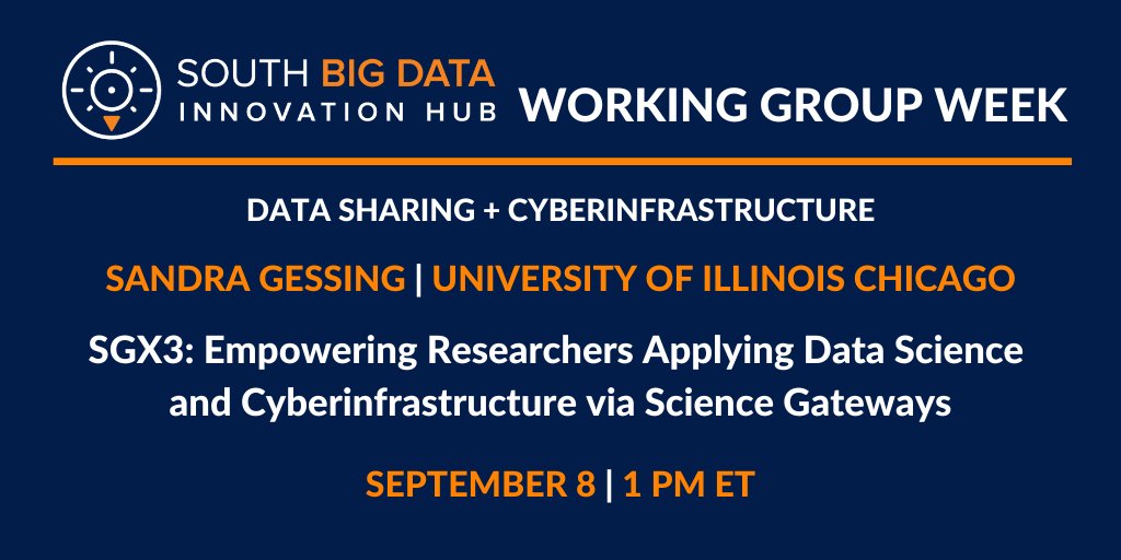 It's Working Group Week! Our #SocialCybersecurity, #DataSharing + #Cyberinfrastructure, & #Education + #Workforce WGs will be meeting this week.

We'll post the links here on Thursday + Friday, so everyone can tune in!

@UALR @UNCSDSS @GeorgiaTech @thisisUIC @sandragesing @UNC
