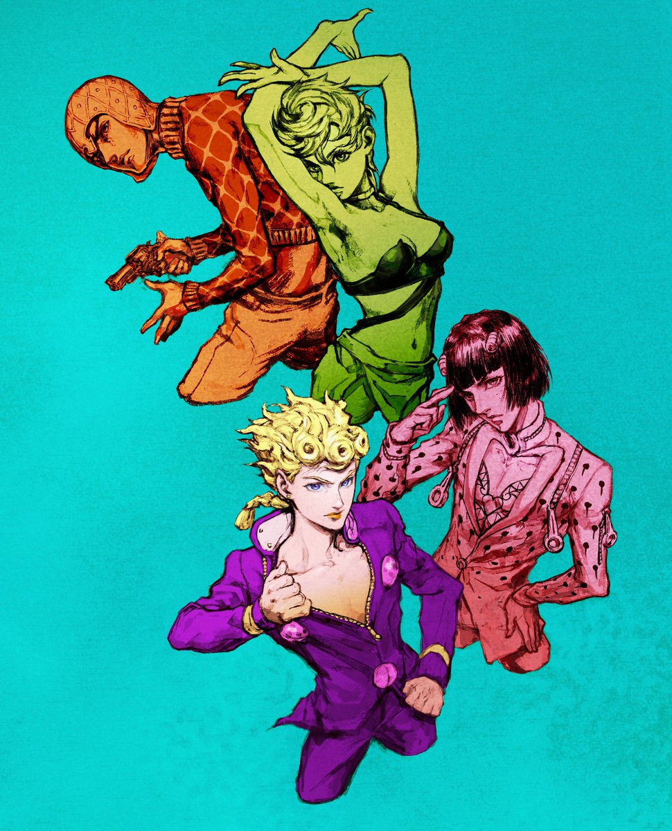 ジョジョ「#1日1ラクガキトリッシュも話すタイプのスタンド使いだな、そーいや。そう‥‥一味」|岩元辰郎@キャラデザいつでも募集中のイラスト