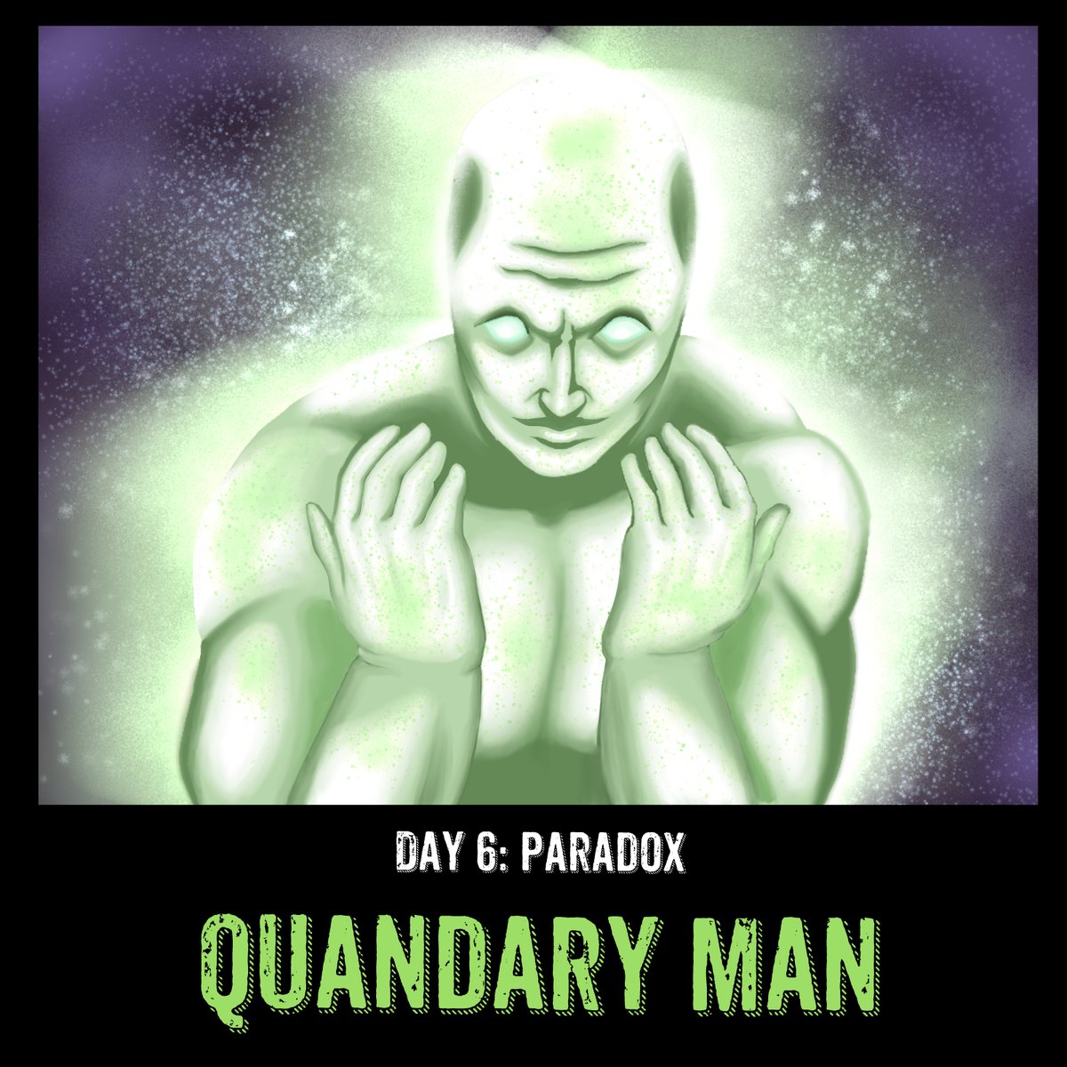 RED7Comics's tweet photo. A brilliant scientist went back in time to save his younger self from an injury that'd crippled him for life. By going to the past and preventing the circumstances that motivated him to do so in the first place, this scientist became Quandary Man- a living paradox.
#sketchtember https://t.co/ENsjSr9t1e