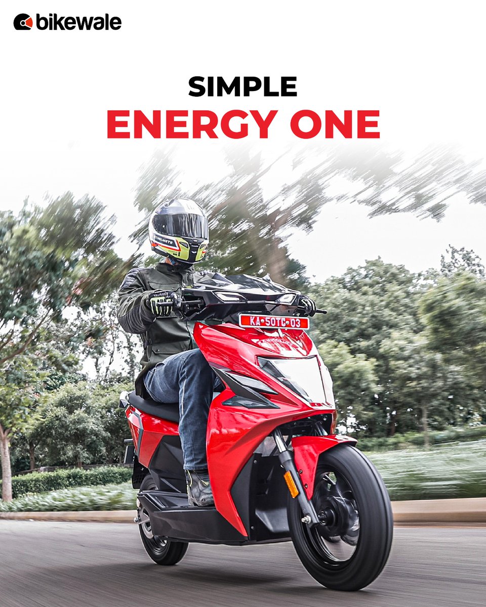 BikeWale's tweet photo. #SimpleEnergyOne offers excellent seating ergonomics and fantastic acceleration. This #escooter is loaded with a lot of features. Take a look at its photo gallery and let us know what you like about this e-scooter in the comments. View more: https://t.co/izDrv0pqNU
#BWPhotos https://t.co/AXwZSGezyt