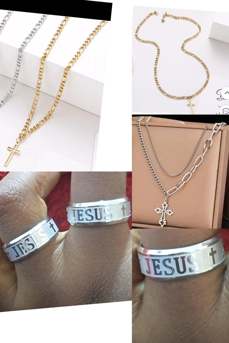 yvieprincess's tweet image. For #sale :Do not #fade, #lasts For #years,#allergyfree &amp;amp; #lightweight .#Jesusring is 10,000naira each,#goldplated #necklace:5,000 naira, #doublelayer #silvernecklace is 10,000 naira

@yccocollections :We #sell #luxury at #affordableprice 

#lagosjewelrystore 
#lagosjewelryseller