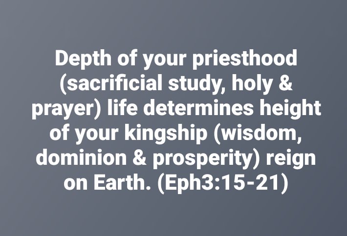 ModiboGodwill's tweet photo. #depth #priesthood #sacrificial #holy #study #prayer #life #determines #length #kingship #wisdom #dominion #prosperity #reign #earth https://t.co/xFKv6v0rKZ