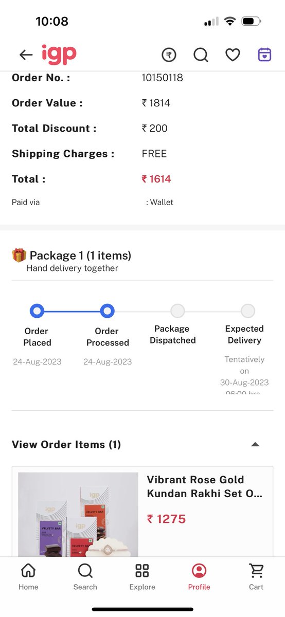 ChitraMaithani's tweet photo. @IGPcom guess what my order is still not delivered fully..after i sent multiple email , i got response that my order is delivered successfully. I didn’t receive the part of my order.screenshot as below: https://t.co/L4SaV7bXZw