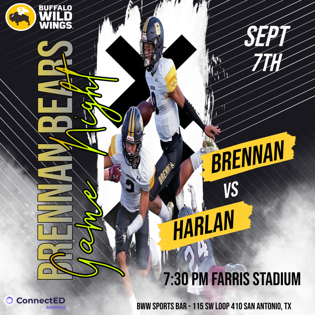 🏈🍗 Hey Brennan community, it's time to huddle up for a fantastic cause! 🍗🏈 Show your support for @BFNDFball by fueling up at your local @BWWings throughout the season! Together, we can help our football stars shine even brighter! 🌟 See you at B-Dubs! 🍗🏈👏 #TXHSFB