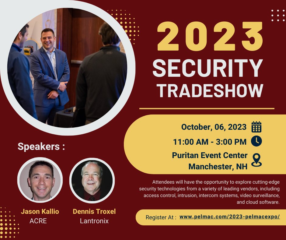 PelmacInc's tweet photo. We're excited to announce our speaker lineup for Pelmac's 2023 security Expo!

#Security #expo #tradeshow #technology https://t.co/a08uy0Bevr