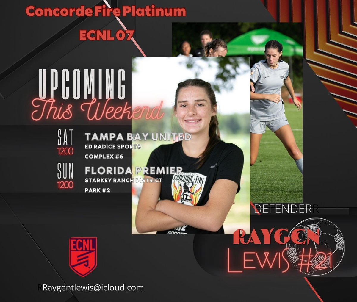 Raygen Lewis (@raygenlewis2025) on Twitter photo Excited to kickoff ECNL league this weekend.<a href="/Concorde07G/">Concorde Fire Platinum ECNL 06/07</a> <a href="/ECNLgirls/">ECNL Girls</a> <a href="/TopDrawerSoccer/">TopDrawerSoccer</a> <a href="/PrepSoccer/">Prep Soccer ⚽️</a> <a href="/ImYouthSoccer/">ECNL/GA/Recruiting/College Soccer</a> Excited to kickoff ECNL league this weekend.<a href="/Concorde07G/">Concorde Fire Platinum ECNL 06/07</a> <a href="/ECNLgirls/">ECNL Girls</a> <a href="/TopDrawerSoccer/">TopDrawerSoccer</a> <a href="/PrepSoccer/">Prep Soccer ⚽️</a> <a href="/ImYouthSoccer/">ECNL/GA/Recruiting/College Soccer</a>