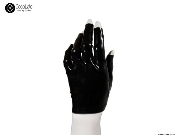 where can i get long latex gloves with the tips of the fingers cut off? like this but longer than elbow