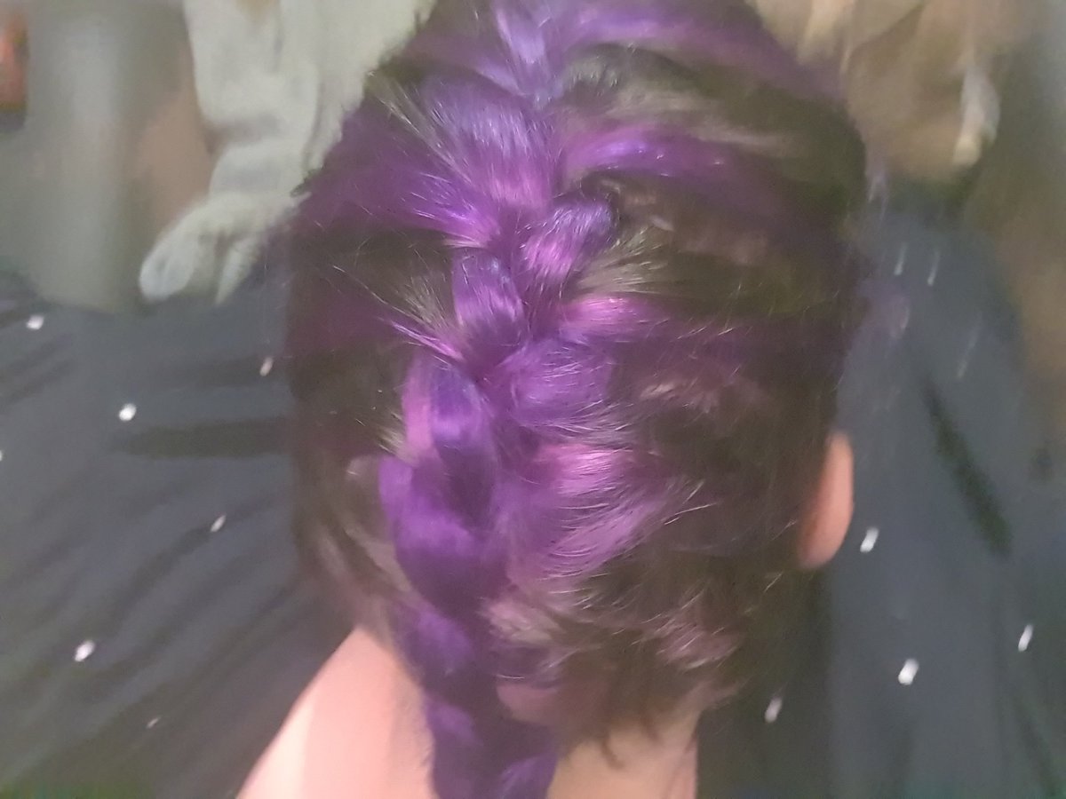 I think my braiding skills need practice 🤣 This was my attempt at a French braid after I abandoned my attempt to do a Dutch braid. I'm looking for something to do with my hair once the weather heats up. #braid #frenchbraid #hairstyle