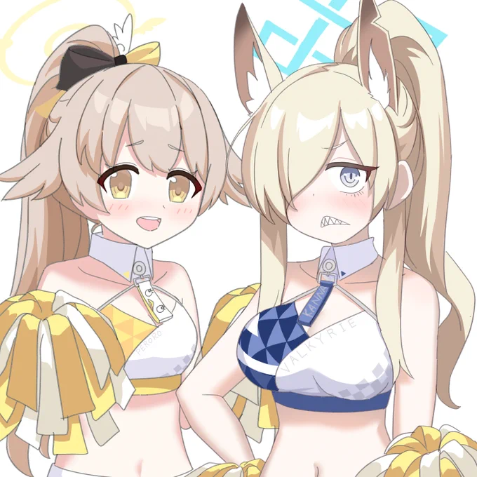 チアコトリガチャですり抜けてきたので代わりにチア服を着せました。あとカンナは誕生日おめでとう。 #ブルアカ