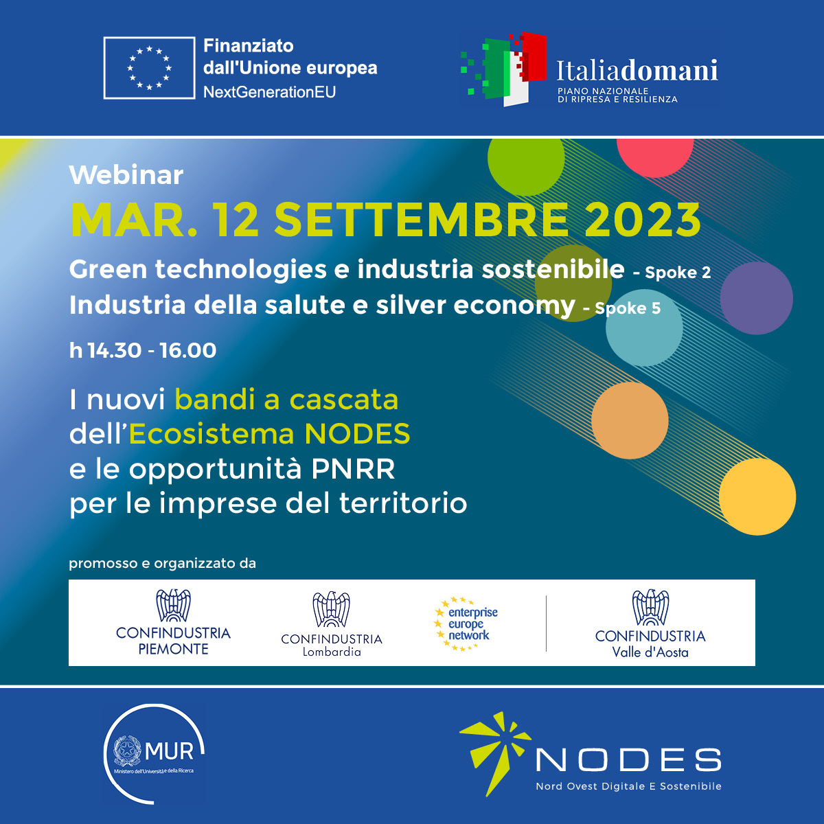 Il 12/09 si terrà il 3° appuntamento del nuovo ciclo di webinar organizzato da @ConfPiem, @ConfindustriaL - partners Enterprise Europe Network Italia - e Confindustria Valle d'Aosta e in collaborazione con NODES. Per iscriverti 👉 lnkd.in/d3fUXY6f