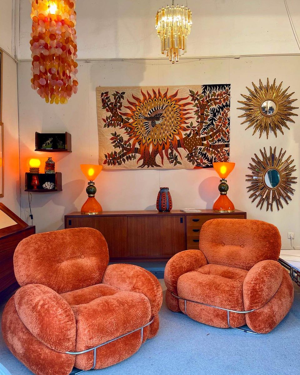 "Okay" Vintage Armchair by Adriano Piazzesi Look-Alike (1970s) 🐻🧡