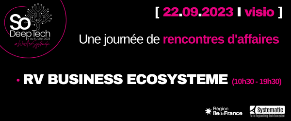 HubOpenSource's tweet photo. #Sodeeptech, c'est parti pour la rentrée avec le @HubOpenSource du @pole_systematic !
🗓️RV le 22 septembre pour une journée de rencontres d'affaires
🤝Networkez en visio entre start-up, PME, grands groupes, territoires, académiques,...
Inscriptions : https://t.co/XCshDSomX9 https://t.co/Fy43ljVAAQ