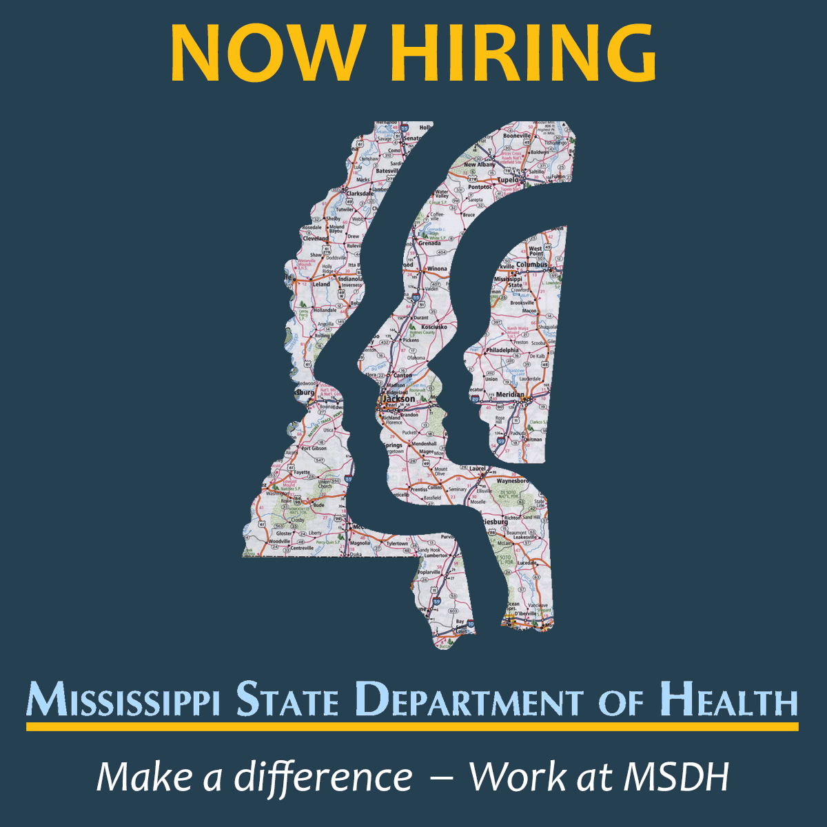 Ready to make a difference? Join the MSDH public health team! We have new job openings for an experienced grant coordinator and a laboratory scientist. Plus positions for nurses, an administrative assistant and more. Help us build a #HealthyMS! Visit HealthyMS.com/hiring