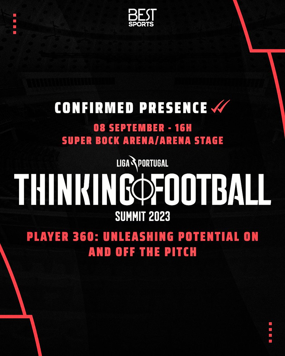 We're delighted to announce that Best Sports will be at the @TF_Summit at the Super Bock Arena in Porto 🤩 With a special session powered by Best Sports, we will discuss the importance to develop a 360º strategy around player image, on a professional and personal level.