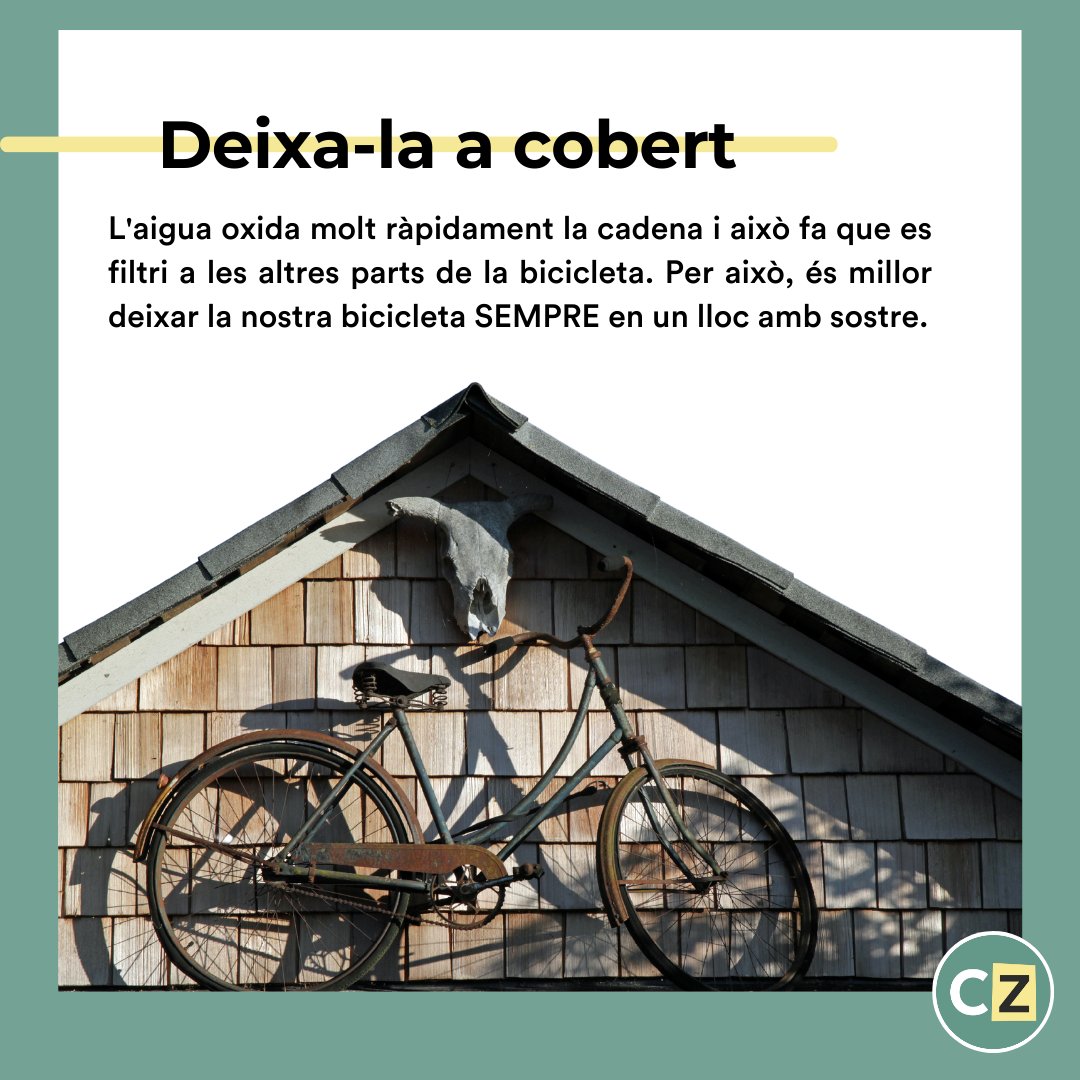 Solidanca's tweet photo. 🤔💭 No saps com allargar la #vidautil de la teva bicicleta? Avui et donem tres consells per mantenir la teva #bicicleta en bon estat.
📲 Si vols més consells sobre manteniment i reparació d’objectes, segueix-nos al perfil! #CercleZero #Manteniment #Reparació #Solidança https://t.co/BBXw6Vpjao
