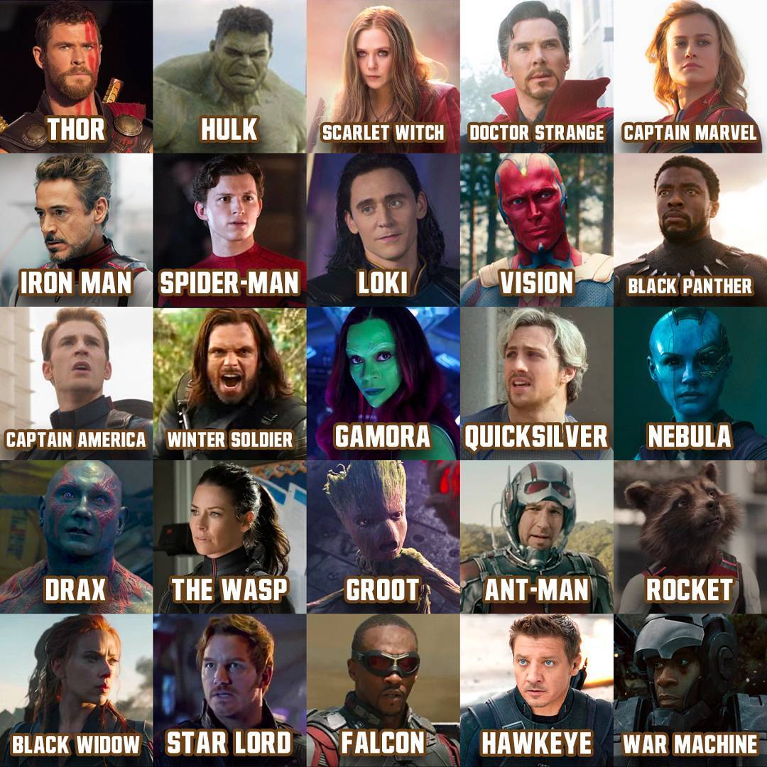 Quizscape_'s tweet photo. I actually got Captain Marvel😌