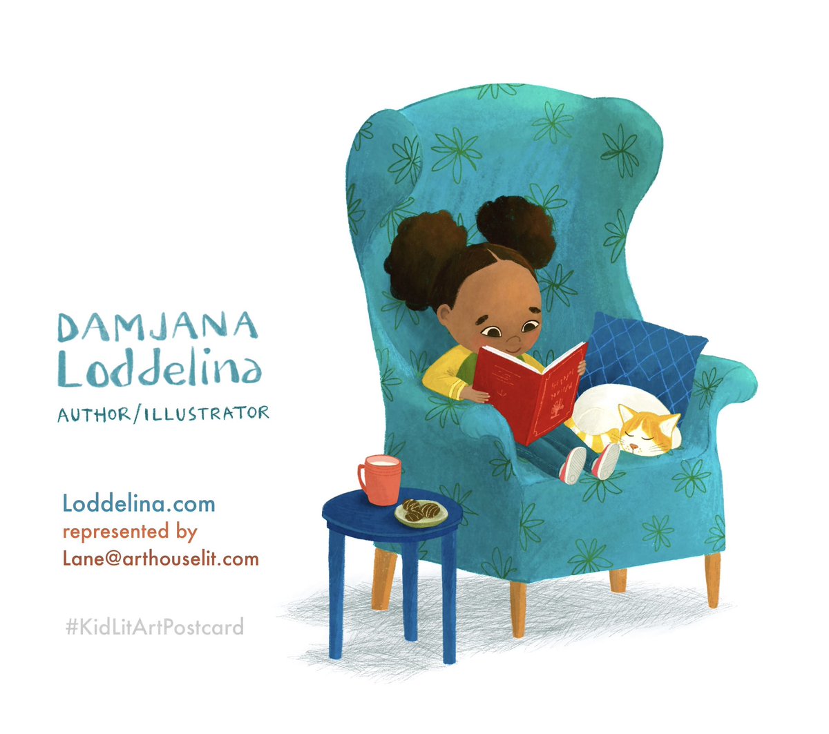 Loddelina's tweet image. Hello, it's another #kidlitartpostcard day!
My name is Damjana, a picture book author/illustrator, represented by @lanewriteswords 
I'm looking forward to working with you on fun and colourful #kidlit projects, see more at 🌸Loddelina.com