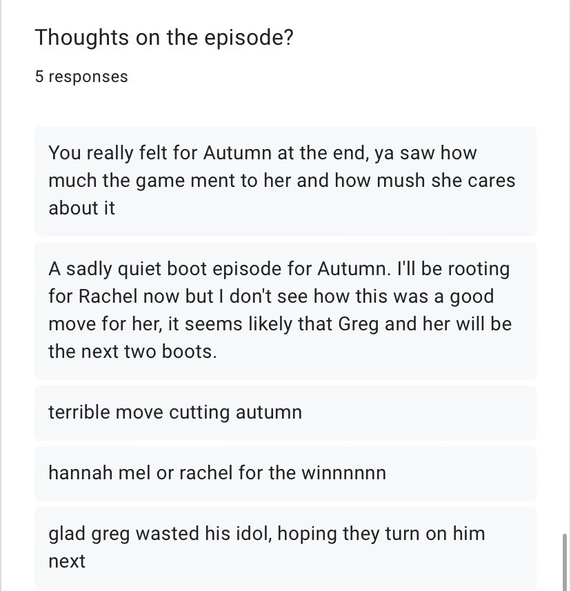 SurvivorTC_OSU's tweet photo. Other results and thoughts! Viewers lean toward saying the Autumn move was ill-timed, but what will tonight’s episode show? And Greg’s expiring idol was used, with viewers being split on if Greg should have used it on himself or Autumn! #STC3 https://t.co/DU4xDrtTzb