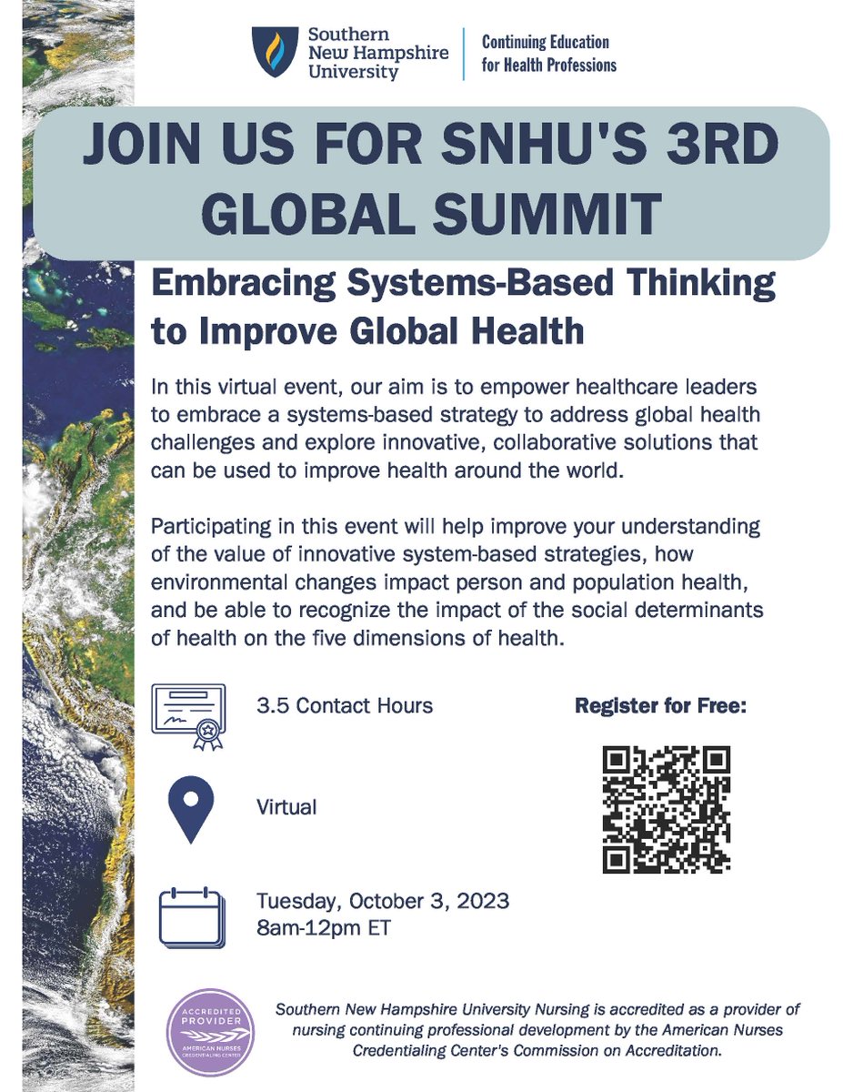 Join us for this free event!  #snhu #nursingandhealthprofessions #continuingeducation