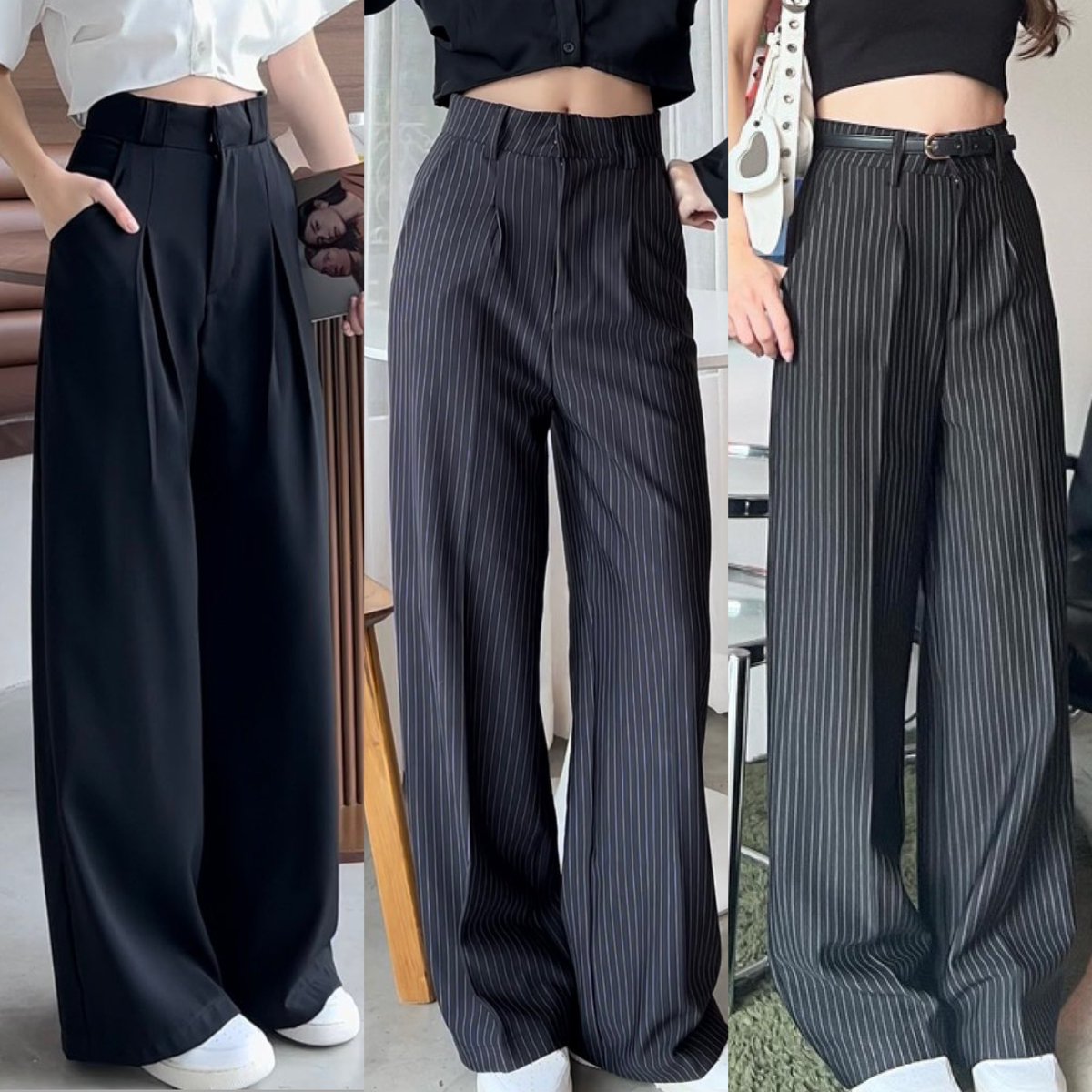 กางเกงที่ยืนยันนอนยันว่าทรงสวย ใส่สวยพอดีตัวมาก ไม่ต้องแก้เลย พรางหุ่นโคตรๆ ต่อขาให้เหมือนสูง 170++ ผ้าดีมาก ดูแพงลูกคุณมาก คุณภาพสุดในราคาแค่ 300-500 บาท ดีจริง🥹